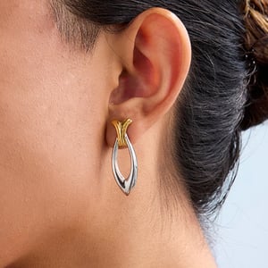 1 Pair Personality Fish Stainless Steel Gold Color Women's Stud Earrings h5 Picture4