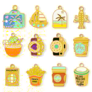1 Piece Simple Series DIY Foods Stainless Steel Gold Color Women's Pendants h5 Picture5