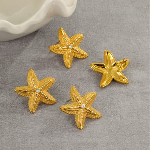 Romantic Series Vacation Star Stainless Steel Women's Stud Earrings h5 Picture2