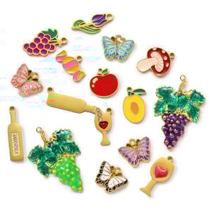 1 Piece Romantic Series DIY Grape Stainless Steel Gold Color Women's Pendants h5 Picture3