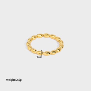 1 Piece Stainless Steel Gold Color Minimalist Ring h5