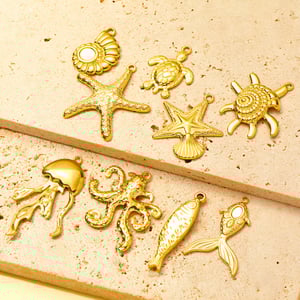 1 Piece Simple Series DIY Conch Stainless Steel Gold Color Women's Pendants h5 Picture4