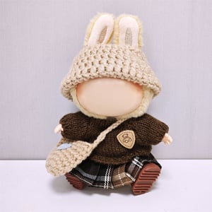 Brauner Pullover, süßes Kleiderset für Puppen (KEINE Puppe) h5 Bild3