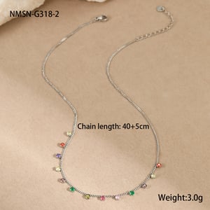 Luxurious Series Daily Geometric Stainless Steel   Gold Color  Women's Chain Necklaces h5
