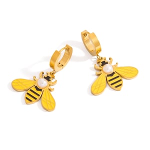 Geometric Stainless Steel Gold Color Women's Drop Earrings h5 Picture6