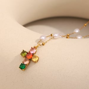 Light Luxury Series Stainless Steel Cross Women's Necklace h5 Picture2
