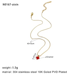 1 Piece Chill Stainless Steel Gold Color Pendant Necklace h5