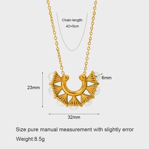 Simple Series Daily Geometric Stainless Steel  Women's Pendant Necklaces h5