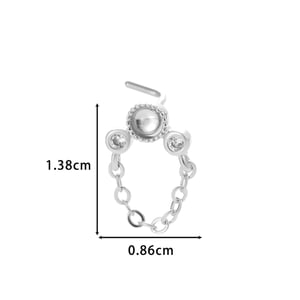1 Piece Copper Gold Color Zircon  Nose Stud h5 Picture2