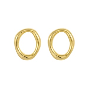 Simple Geometric Stainless Steel Gold Color Women's Stud Earrings h5 Picture5