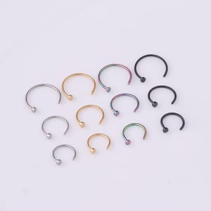 1 Piece Simple Series Simple Geometric Stainless Steel   Gold Color  Women's Nose Stud h5 Picture3