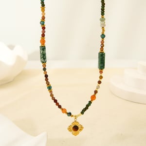 Classic Series  Stainless Steel Gold Color Women's Pendant Necklaces h5 Picture2