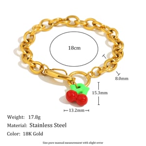 1 Pair Romantic Series Sweet Plant Stainless Steel Women's Charm Bracelets h5 Picture5