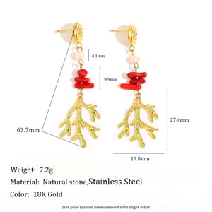 1 Pair Romantic Series Vacation Turtle Stainless Steel Women's Drop Earrings h5 Picture4