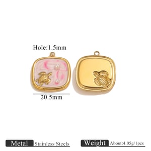 1 Piece DIY Shell Stainless Steel Women's Pendants h5