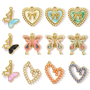 1 Piece Romantic Series DIY Butterfly Stainless Steel Gold Color Women's Pendants h5 Picture3