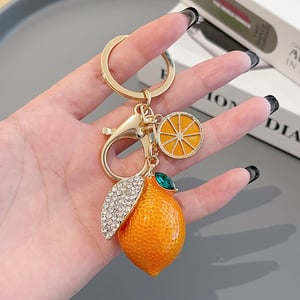 1 Piece Lemon Alloy Keychain h5 Picture4