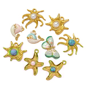 1 Piece Simple Series DIY Butterfly Stainless Steel Gold Color Women's Pendants h5 Picture3