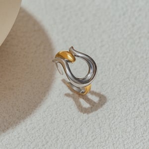 1 stuk moderne serie persoonlijkheid geometrische roestvrij staal goudkleurige minimalistische ringen h5 Afbeelding8
