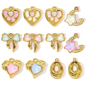 1 Piece Cute Heart Stainless Steel Gold Color Women's Pendants h5 Picture4