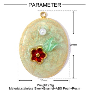 1 Piece DIY Droplet Stainless Steel Gold Color Women's Pendants h5 Picture2