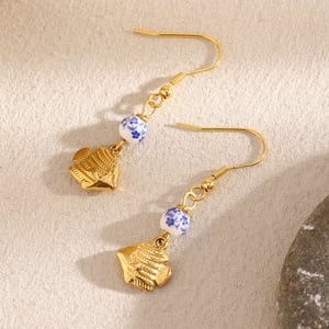 Simple Series Vacation Animal Stainless Steel Women's Dangle Earrings h5 Picture2