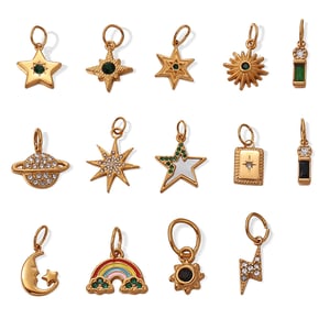 1 Piece Simple Stainless Steel Gold Color DIY Pendant h5 Picture4