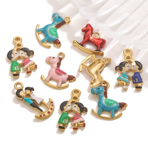 1 Piece DIY Hobbyhorse Stainless Steel Women's Pendants h5 Picture3