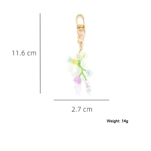 1 llavero de aleación con forma de flor h5