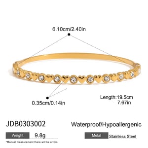 1 Piece Luxurious Series Elegant Butterfly Stainless Steel Gold Color Women's Bangles h5