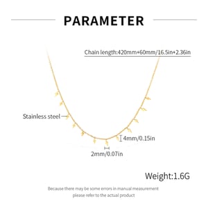 1 pezzo di collana con ciondolo da donna in acciaio inossidabile color oro con forma brillante h5 Immagine2