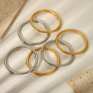 1 Piece Stainless Steel Gold Color Bangle h5 Picture4