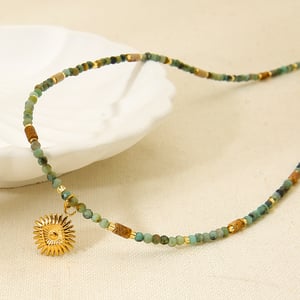 1 Piece Natural Stones Beaded Necklace h5 Picture4