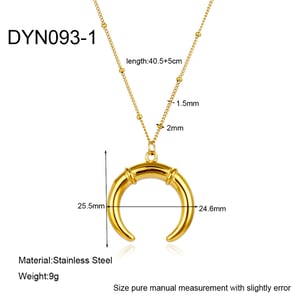 Retro Sun/Moon Stainless Steel  Pendant Necklaces h5