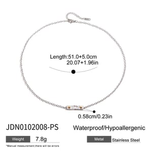 1 Piece High-end Oval Stainless Steel Gold Color Women's Pendant Necklaces h5