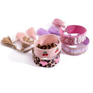 1 Piece Fashionable Series Bohemian Letter Cotton Women's Bangles h5 Picture8