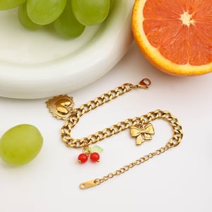 1 Piece Romantic Series Vacation Heart Stainless Steel Gold Color Women's Pendant Necklaces h5 Picture6