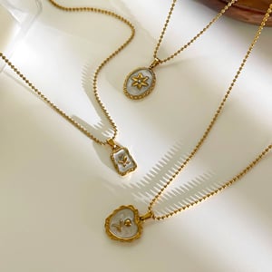 1 Piece Enamel Heart Stainless Steel Gold Color Pendant Necklace h5 Picture3