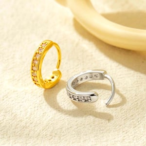 1 Piece Geometric Copper Gold Color Zircon Women's Nose Stud h5 Picture4