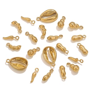 1 Piece DIY Shell Stainless Steel Women's Pendants h5 Picture5
