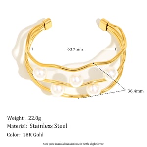 1 par de pulseras de acero inoxidable de color sólido elegantes de serie simple para mujer h5 Imagen4