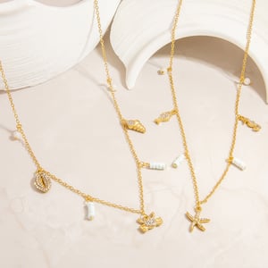 Natural Turtle Stainless Steel   Gold Color  Women's Pendant Necklaces h5 Picture3