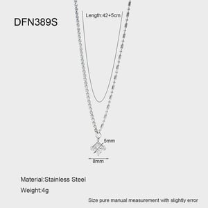 Simple Series Daily Geometric Stainless Steel  Women's Chain Necklaces h5