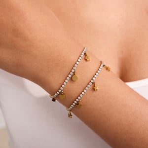 1 Piece Shining Star Stainless Steel Gold Color Women's Pendant Necklaces h5 Picture4