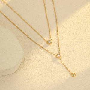 Daily Chain Stainless Steel Gold Color Women's Layered Necklaces h5 Picture2