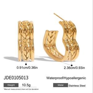 1 Paar romantische Creolen aus Edelstahl in Herzform in Goldfarbe für Damen h5 Bild2