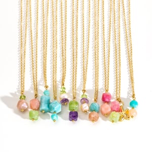 Simple Series Elegant Beads Stainless Steel Women's Pendant Necklaces h5 Picture2