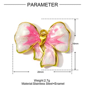 1 Piece Romantic Series DIY Cherry Stainless Steel Gold Color Women's Pendants h5 Picture2