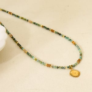 1 Piece Natural Stones Beaded Necklace h5 Picture3