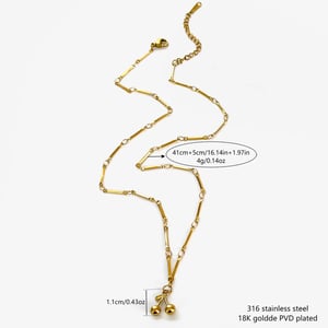 1 Piece Fruit Stainless Steel Gold Color Pendant Necklace h5